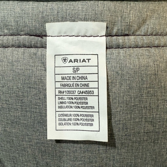 Ariat Women's Plaid Vest - Burgundy and White - Picture 6 of 6